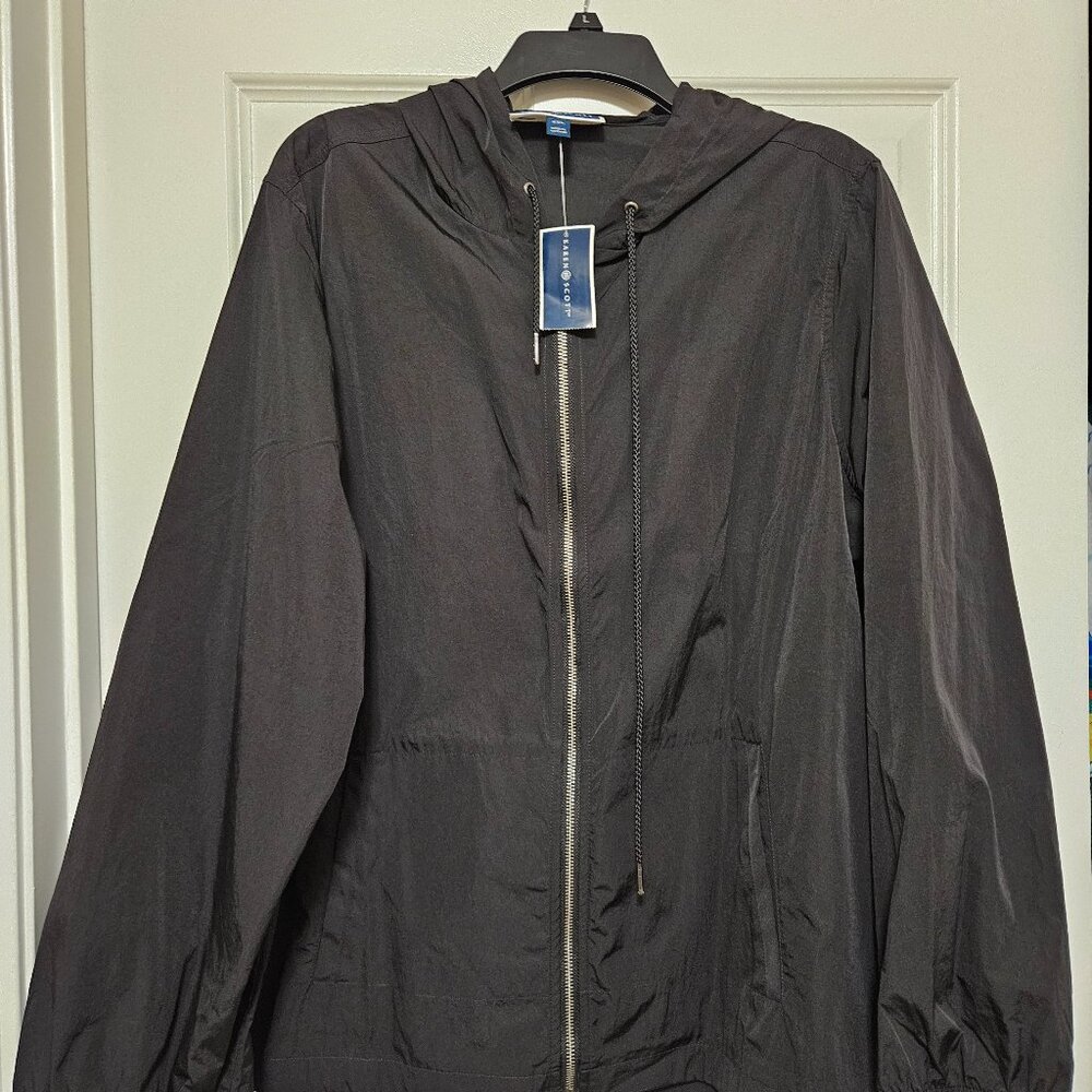 Karen Scott Woven Hooded Jacket NWT